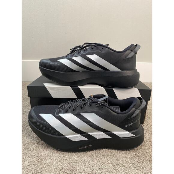 New Adidas Men\'s Adizero Evo SL ATR Running Black Silver Size 10.5 main image 4
